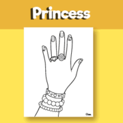 hand with nails colouring