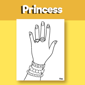 hand with nails colouring
