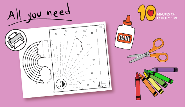 rainbow cloud craft printable