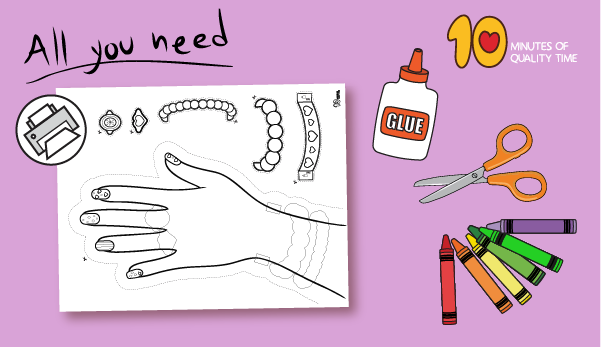 hand with nails printable