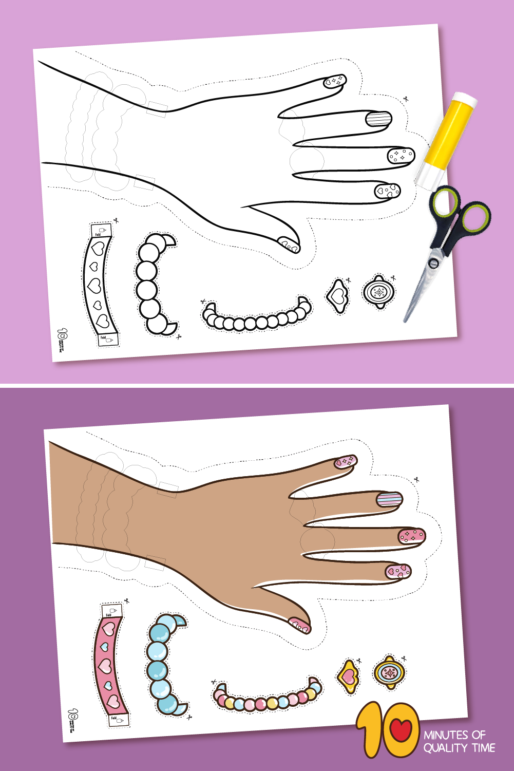 hand with nails craft for preschoolers