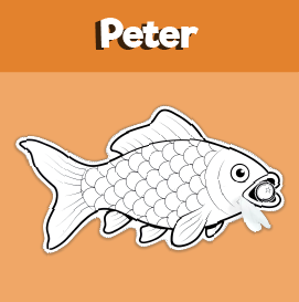 printable fish with coin