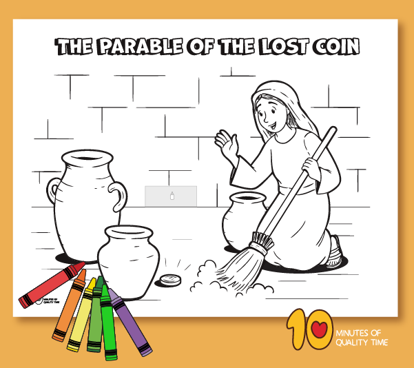Parable of the Lost Coin Coloring Sheet