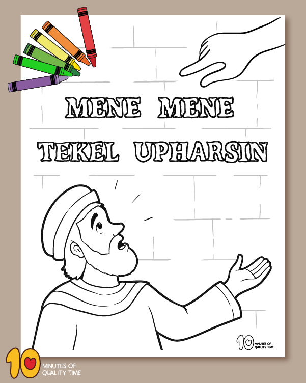 Daniel and the Writing On The Wall Coloring Page