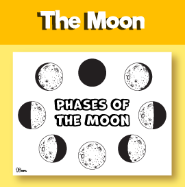 Phases of the Moon Coloring Page