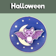 flying bat Halloween Craft