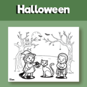 trick or treat coloring sheet printable
