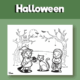 trick or treat coloring sheet printable