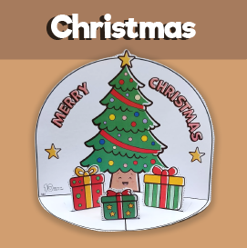 3D Christmas Tree Craft for preschoolers