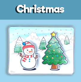 printable Christmas craft template