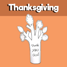 Thankful tree craft for preschoolers