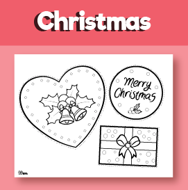 Merry Christmas coloring pages