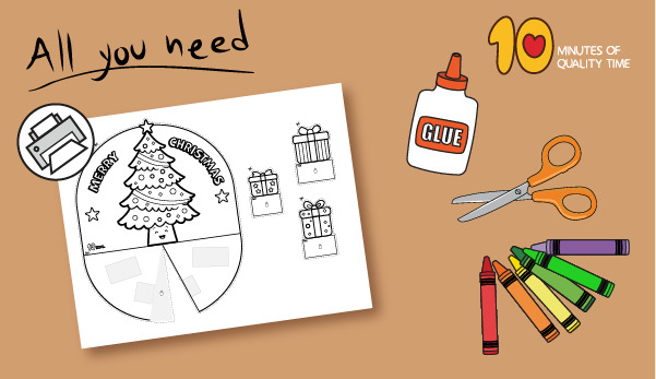 3D Christmas Tree Craft template