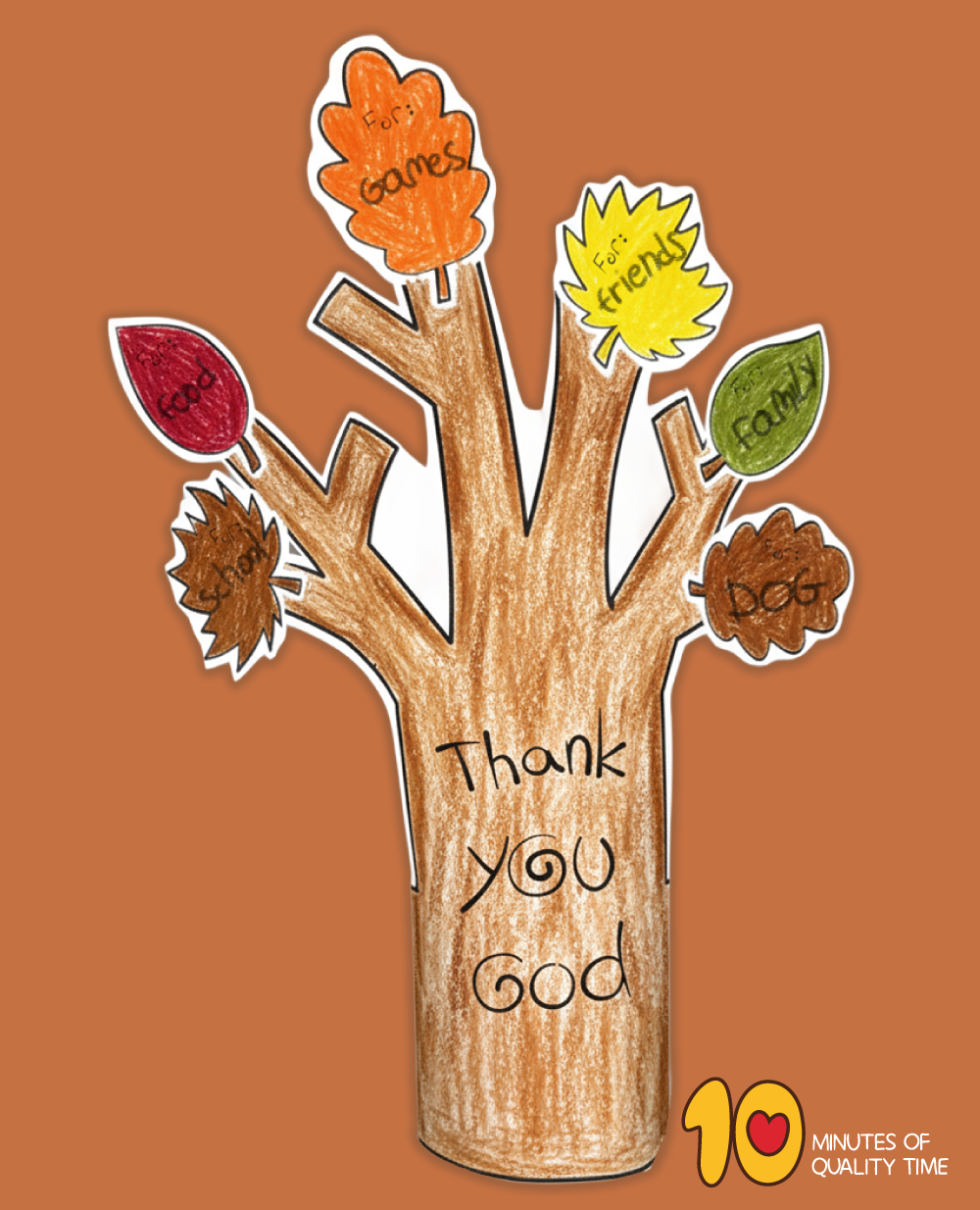 Thankful tree craft with paper