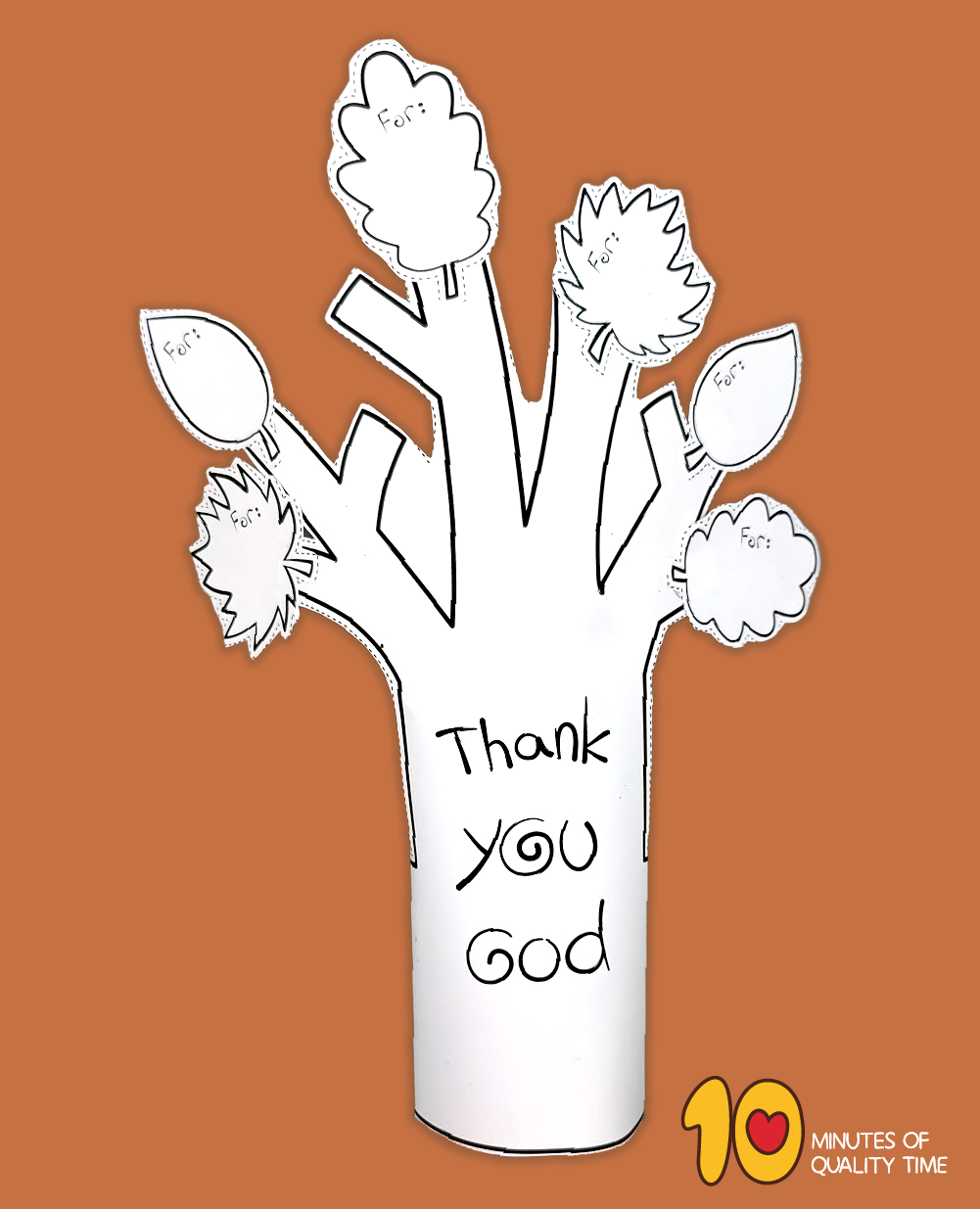 Thanksgiving Thankful Tree template