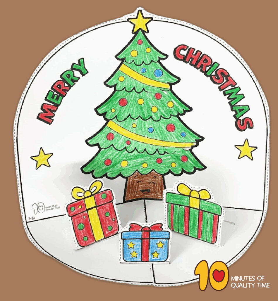 3D Christmas Tree Craft – 10 Minutes of Quality Time