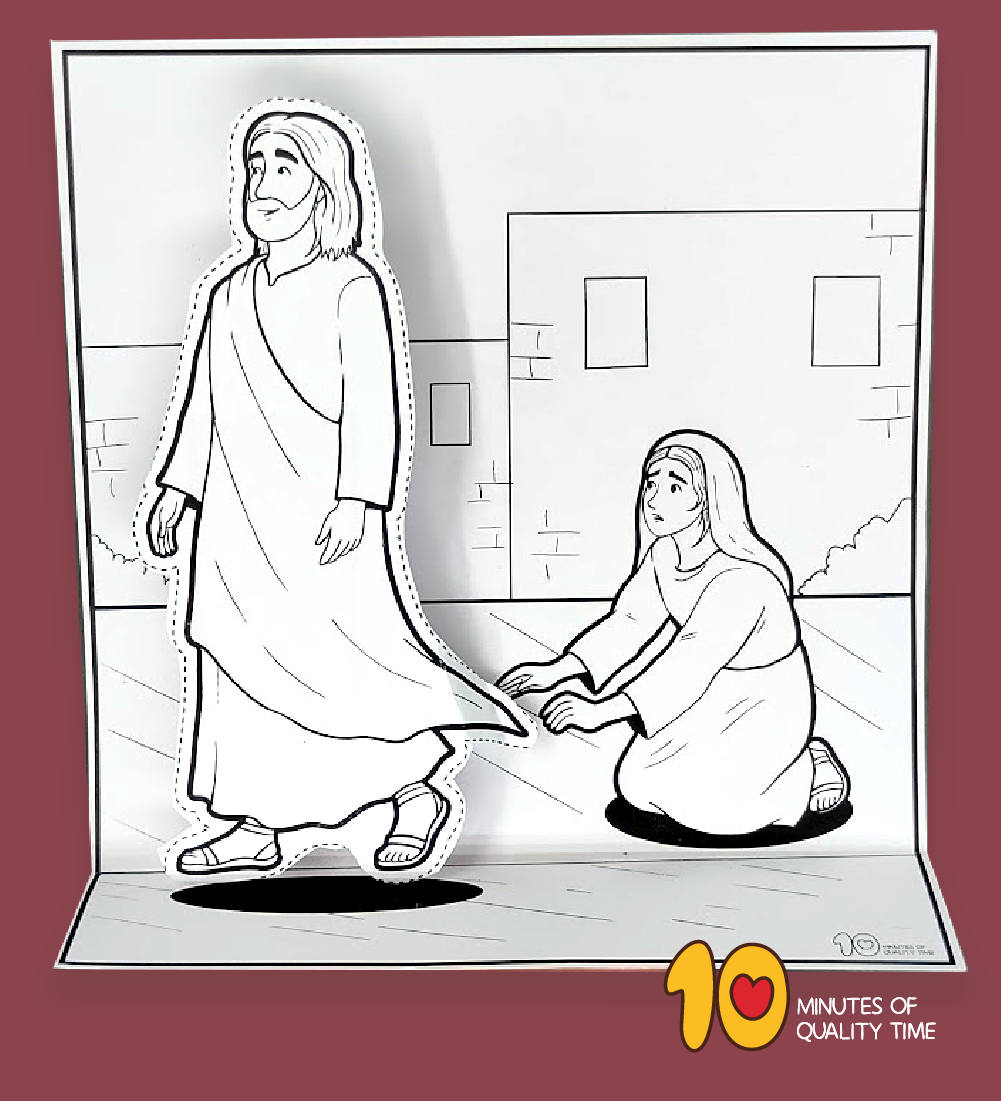 Woman with the issue of blood activity