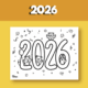 New years 2026 coloring pages