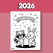 printable coloring pages happy new year