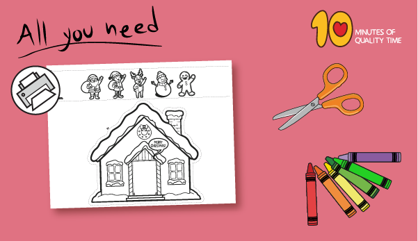 Christmas house craft printable