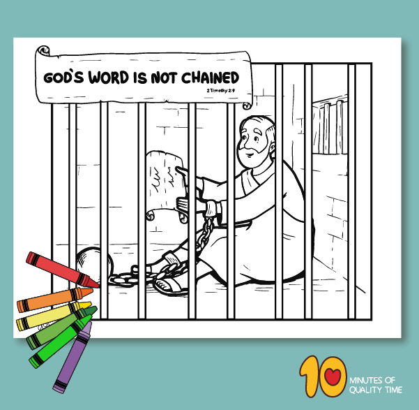 printable the word of God is not bound coloring pages