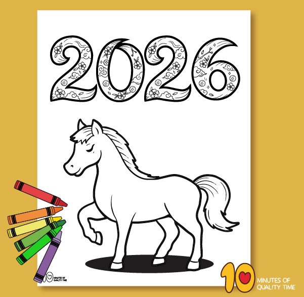 year of the horse coloring sheet