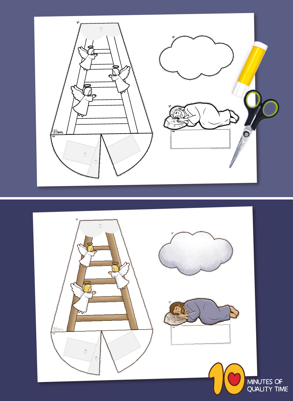 Printable Jacob's ladder craft