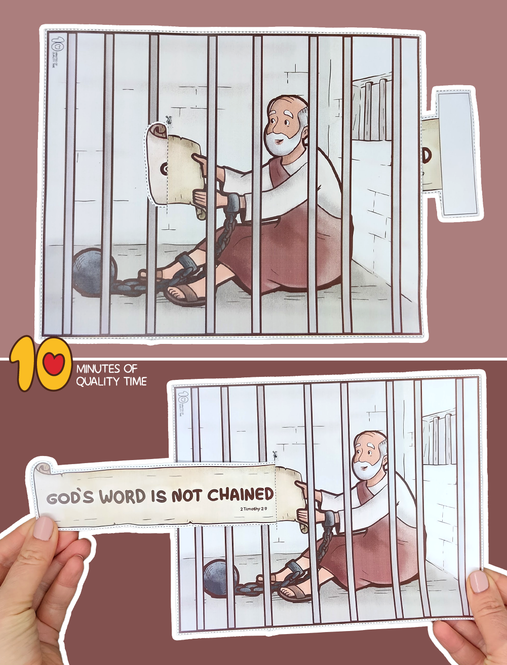 printable the word of God is not bound craft