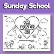 Sunday school coloring sheet