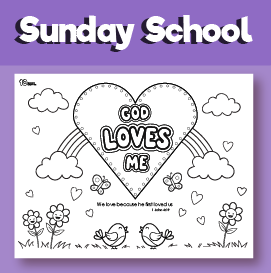 Sunday school coloring sheet