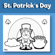 St Patrick's Day colouring pdf