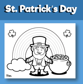 St Patrick's Day colouring pdf