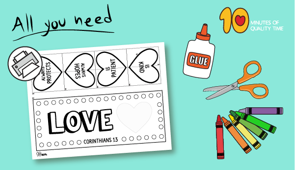 Corinthians 13 preschool craft