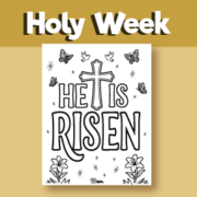He is risen coloring page pdf