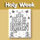 He is risen coloring page pdf