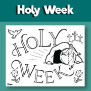 Holy week coloring pages for kids