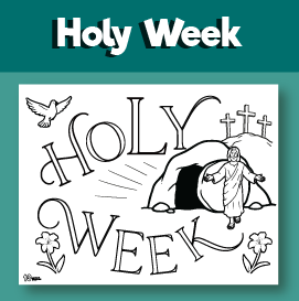 Holy week coloring pages for kids