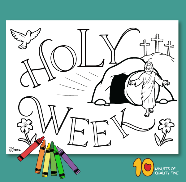 Coloring pages for holy week