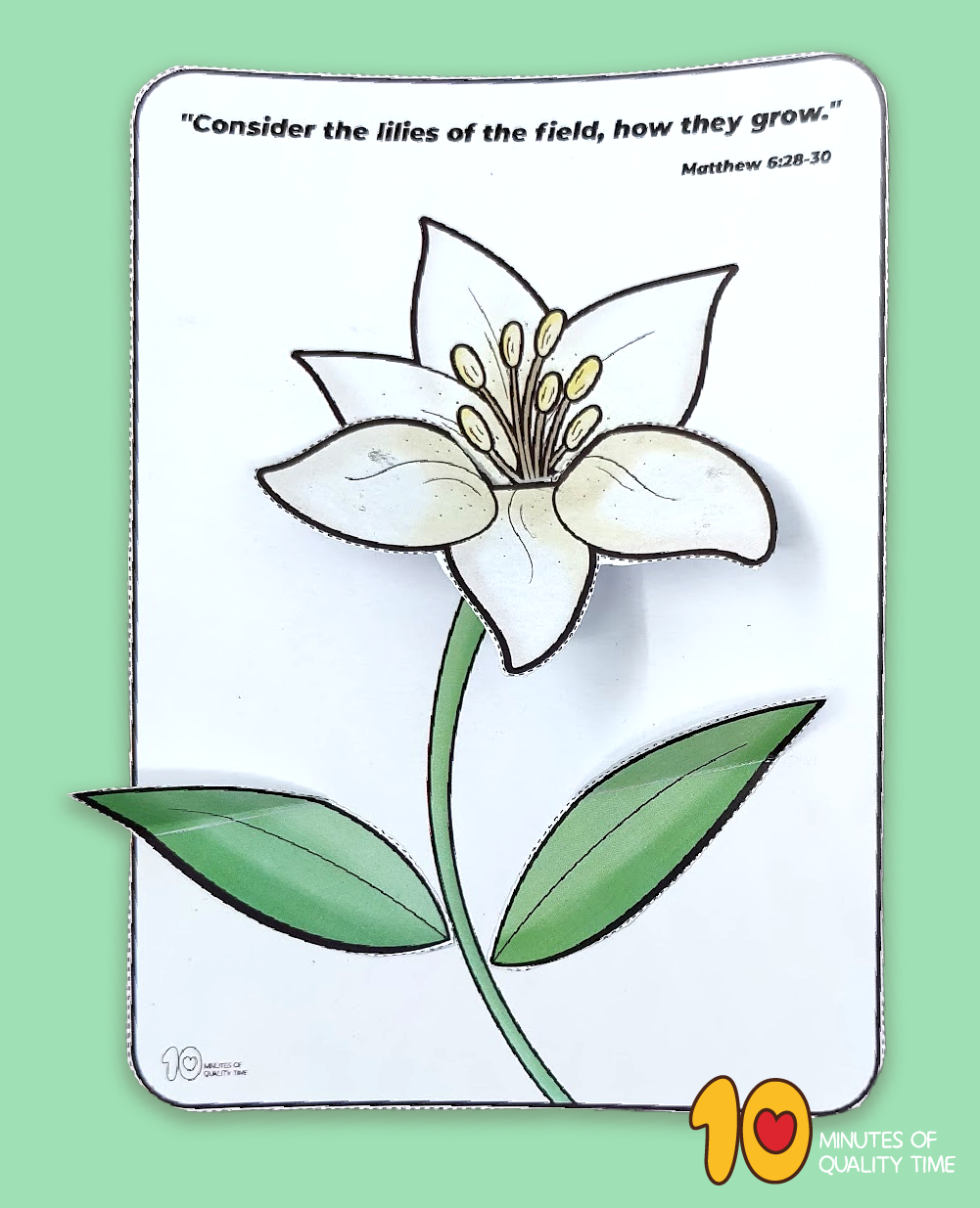 Consider the Lilies craft
