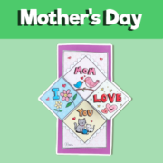 I love you mom cards to print