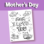 coloring pages for Mother's Day printables