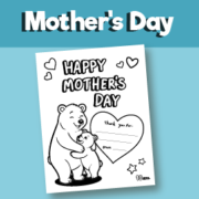 Mother's Day colouring pages