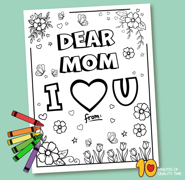 coloring pages for Mother's Day