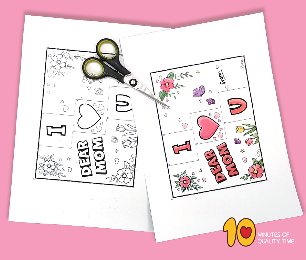printable Mother's Day craft template,