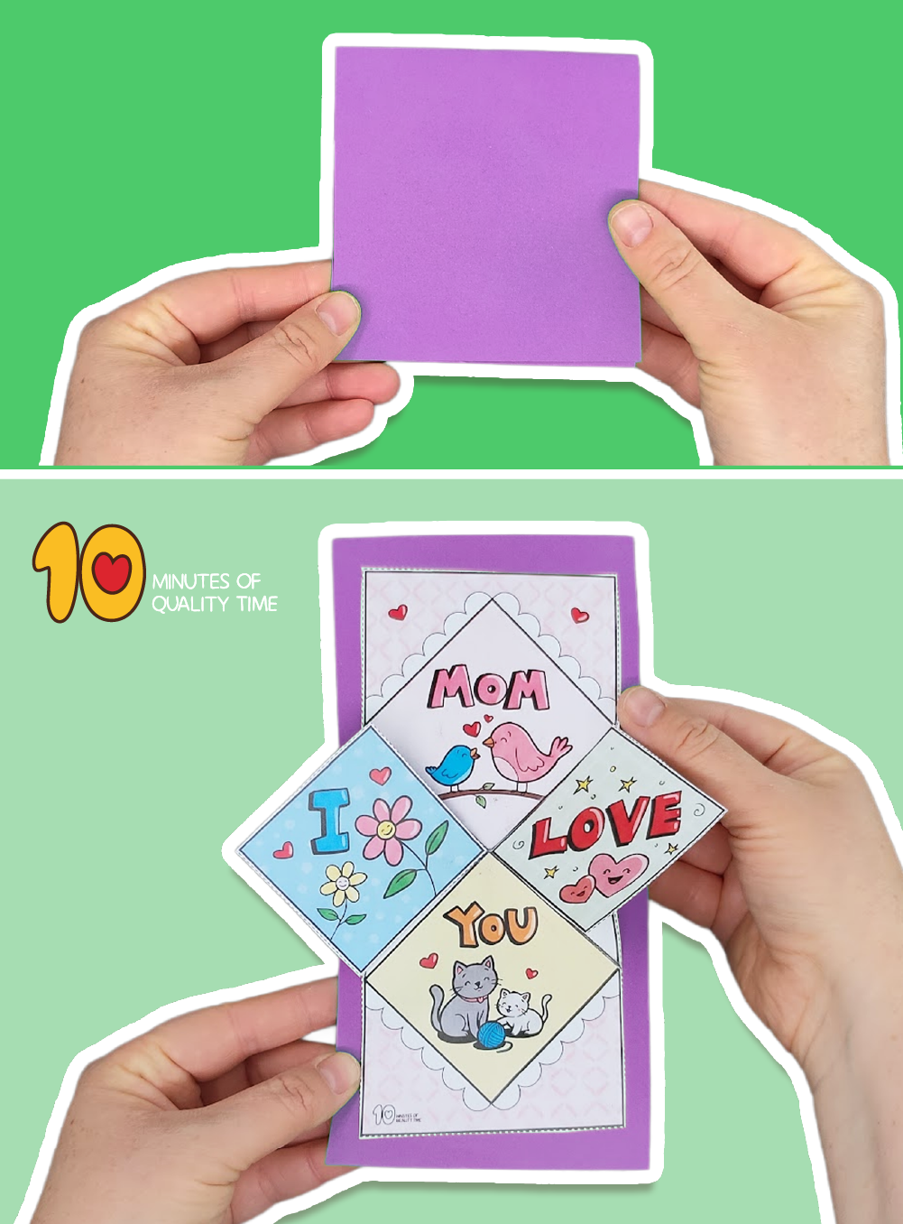 I love you mom card template