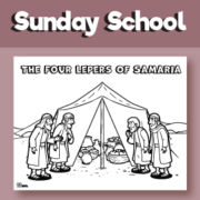 Sunday school coloring sheet