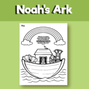 Noah's Ark coloring sheet printable
