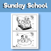 Sunday school coloring activity