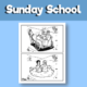 Sunday school coloring activity