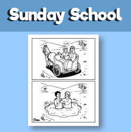 Sunday school coloring activity